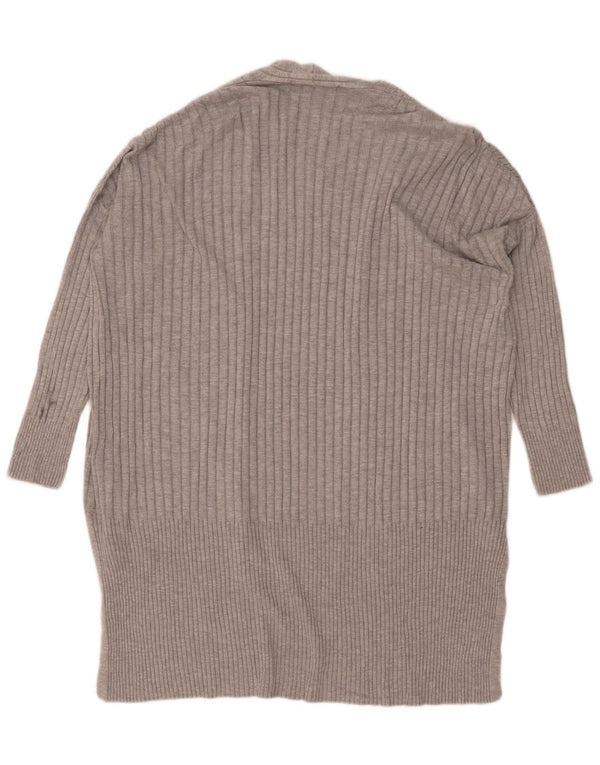 Marks & Spencer Pull cardigan ouvert long pour femme UK 14 Gris moyen