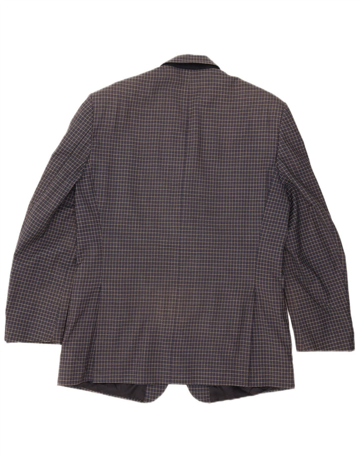 Renato Balestra Veste blazer à 3 boutons pour homme UK 38 Bleu marine moyen à carreaux