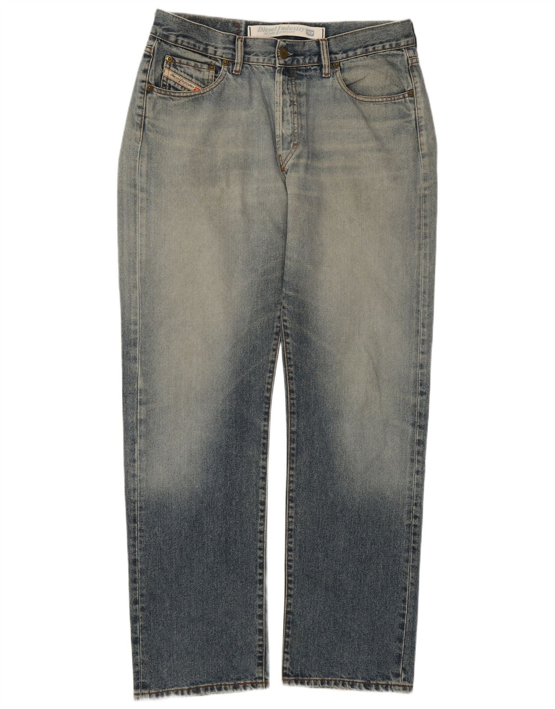 Diesel Jean droit vieilli W34 L31 en coton bleu pour homme