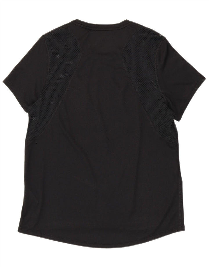 NIKE T-shirt Dri Fit pour femme UK 14 Noir moyen Polyester