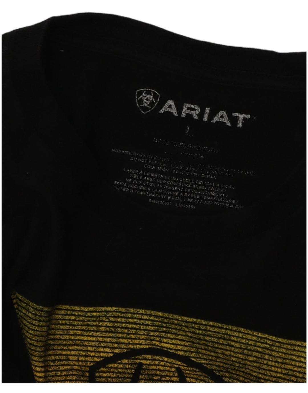 ARIAT T-Shirt Graphique Homme Grand Noir Coton