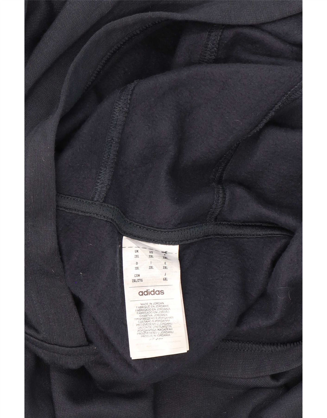 Adidas Mens Hoodie Jumper 2XL Navy Blue Polyester