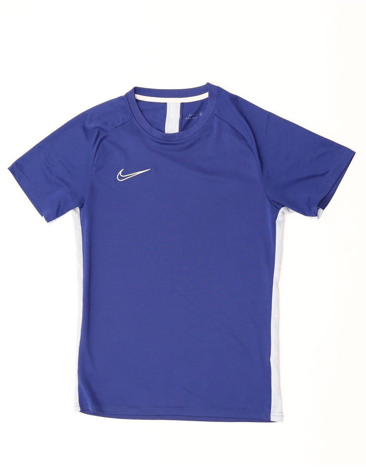 Nike Hommes Dri Fit T-Shirt Haut Petit Bleu Colorblock
