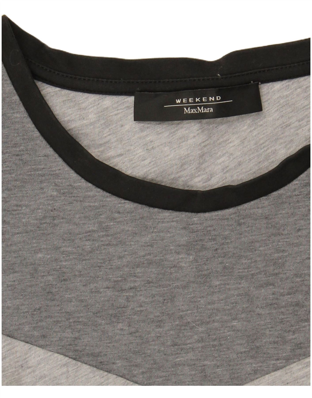 MAX MARA T-shirt week-end pour femme UK 16 Large Gris Colorblock