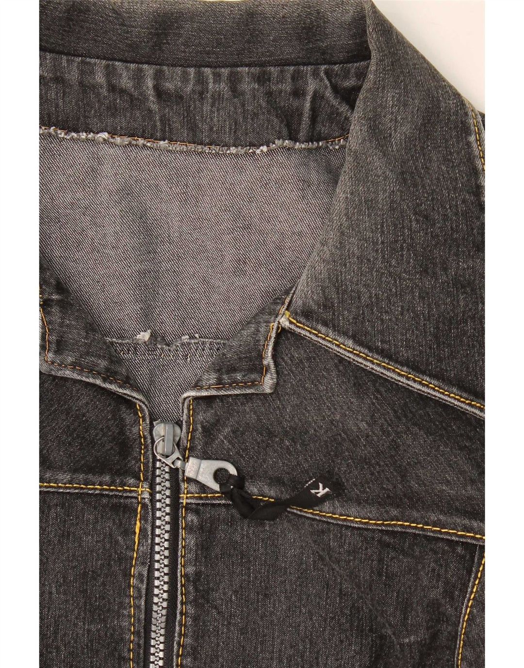 Vintage Womens Denim Jacket UK 14 Medium Grey