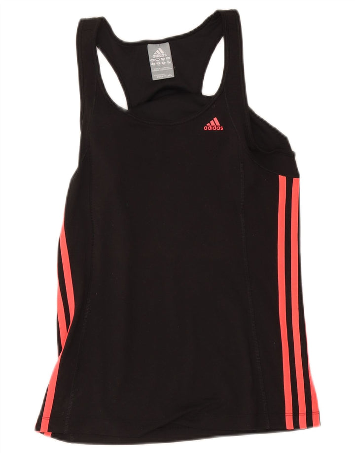 Adidas Climalite Vest Top UK 10 Small Noir Polyester