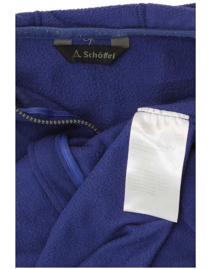 Schoffel Veste polaire à capuche pour femme UK 14 Medium Bleu marine Polyester