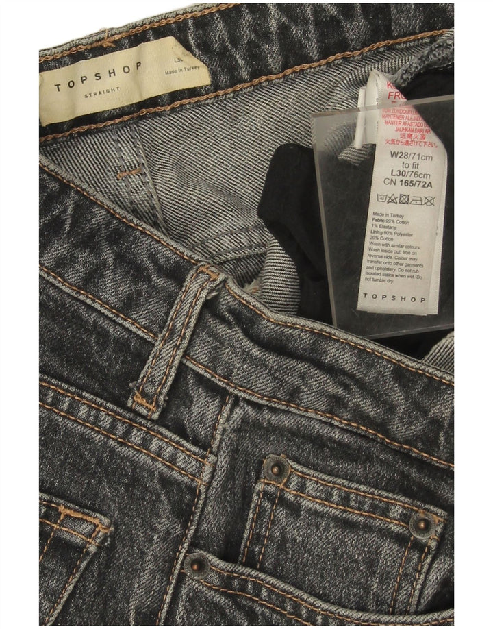 Topshop Jean droit femme W28 L25 gris coton