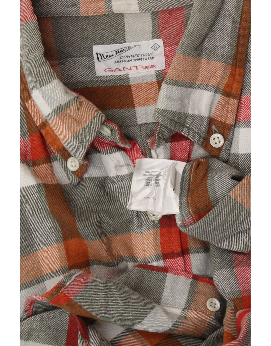 Gant Chemise En Flanelle Medium Multicolore Check Cotton Homme