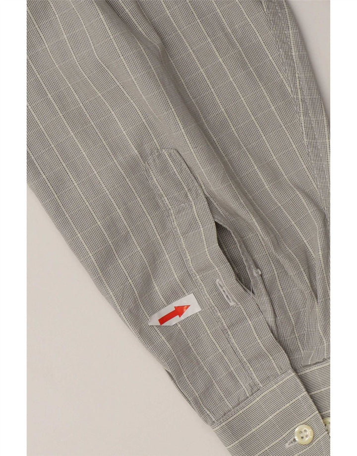 Valentino Chemise Homme Taille 17 43 Grand Carreau Gris