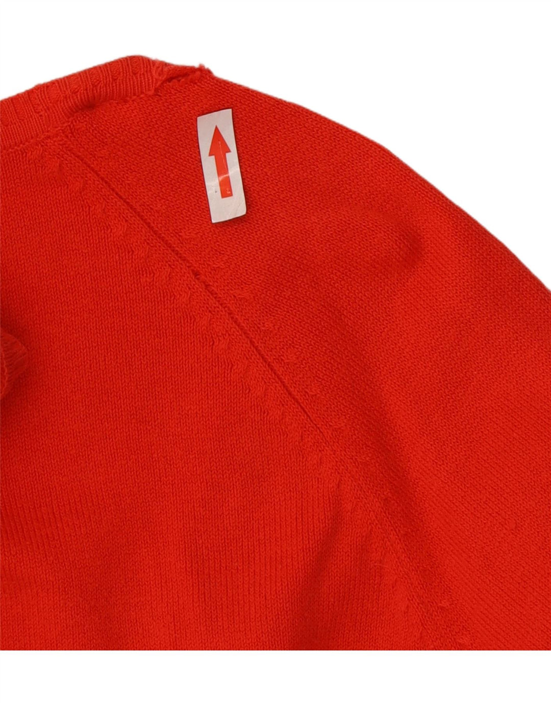 Zara Cardigan Femme Pull UK 12 Coton Rouge Moyen