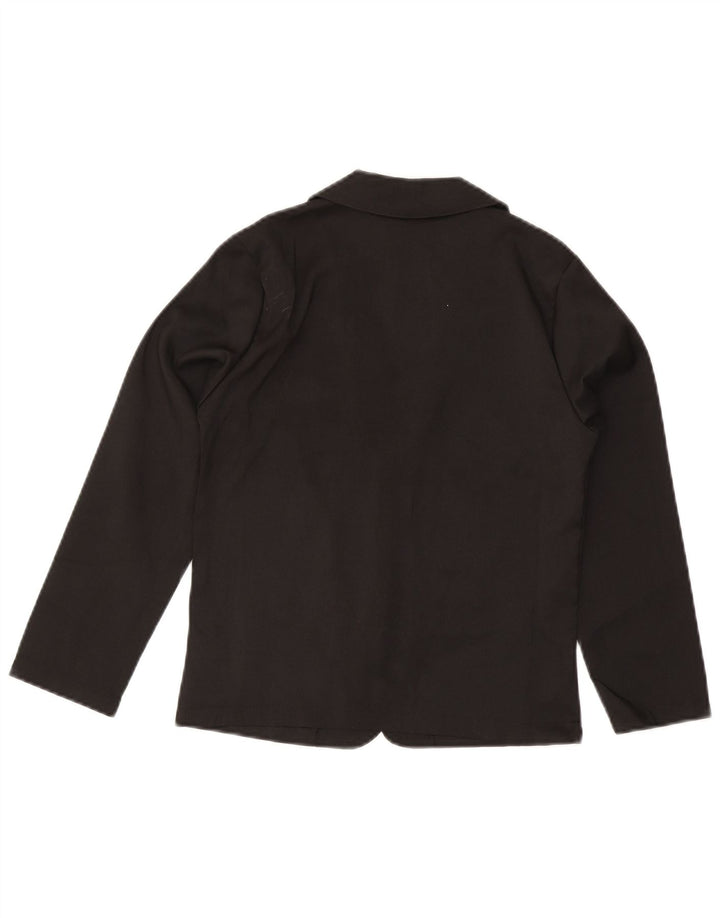Shein Veste blazer à 2 boutons pour garçon 9-10 ans Noir Polyester