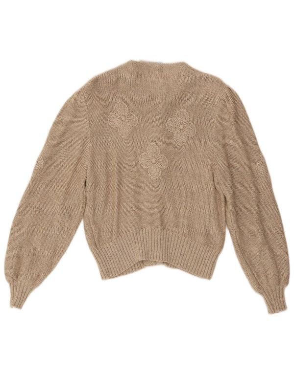 Stapf Cardigan pour femme UK 12 Beige moyen floral