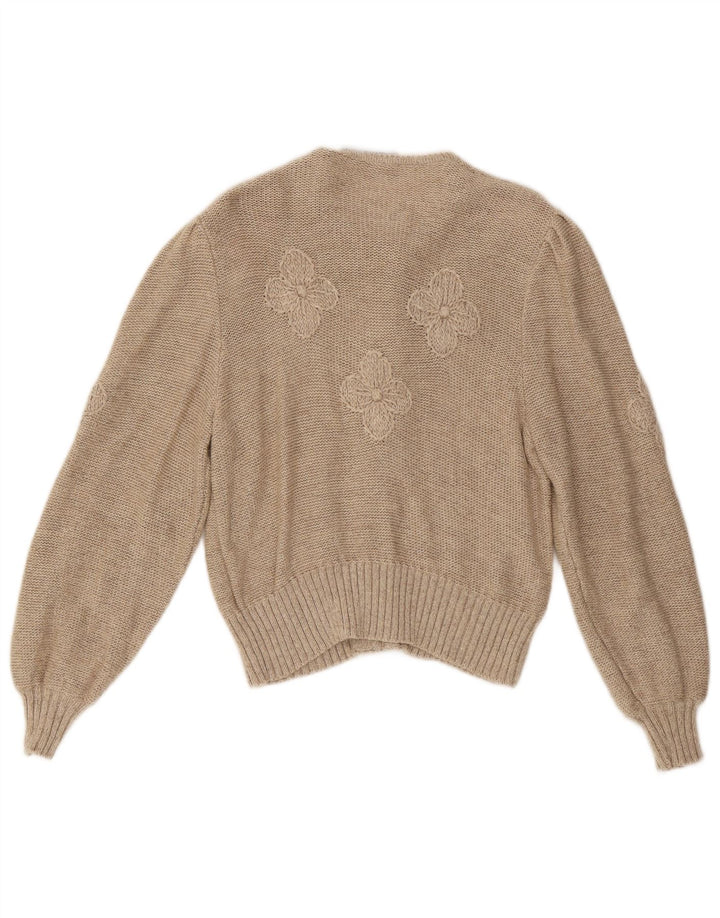Stapf Cardigan pour femme UK 12 Beige moyen floral