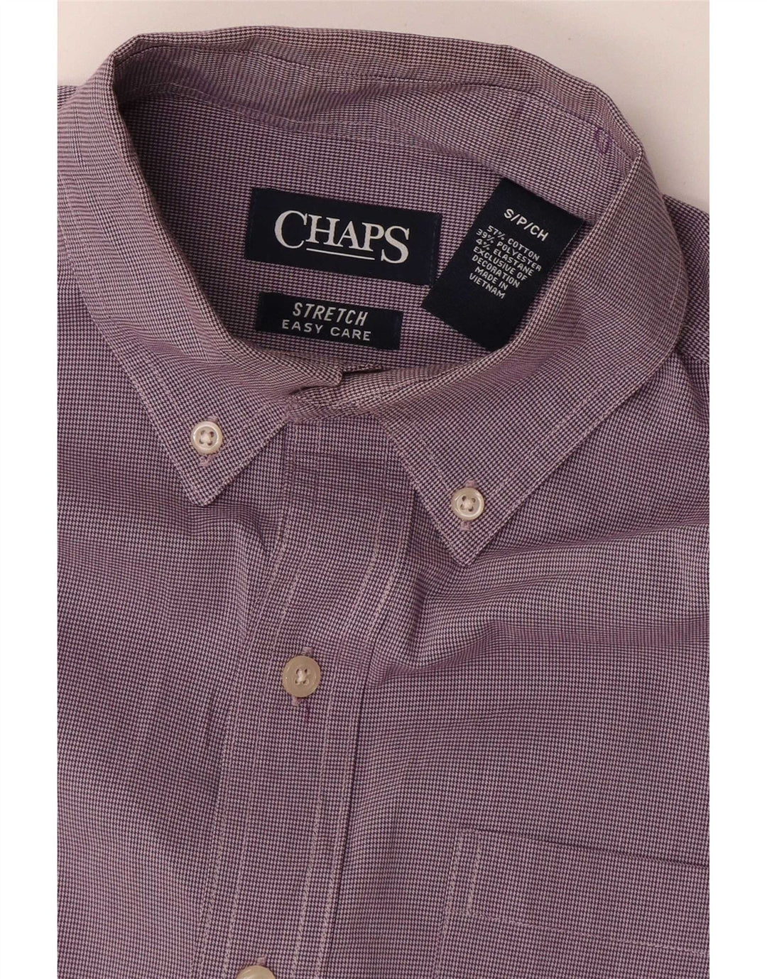 Chaps Chemise surdimensionnée pour homme UK 10 Petit pied-de-poule violet en coton
