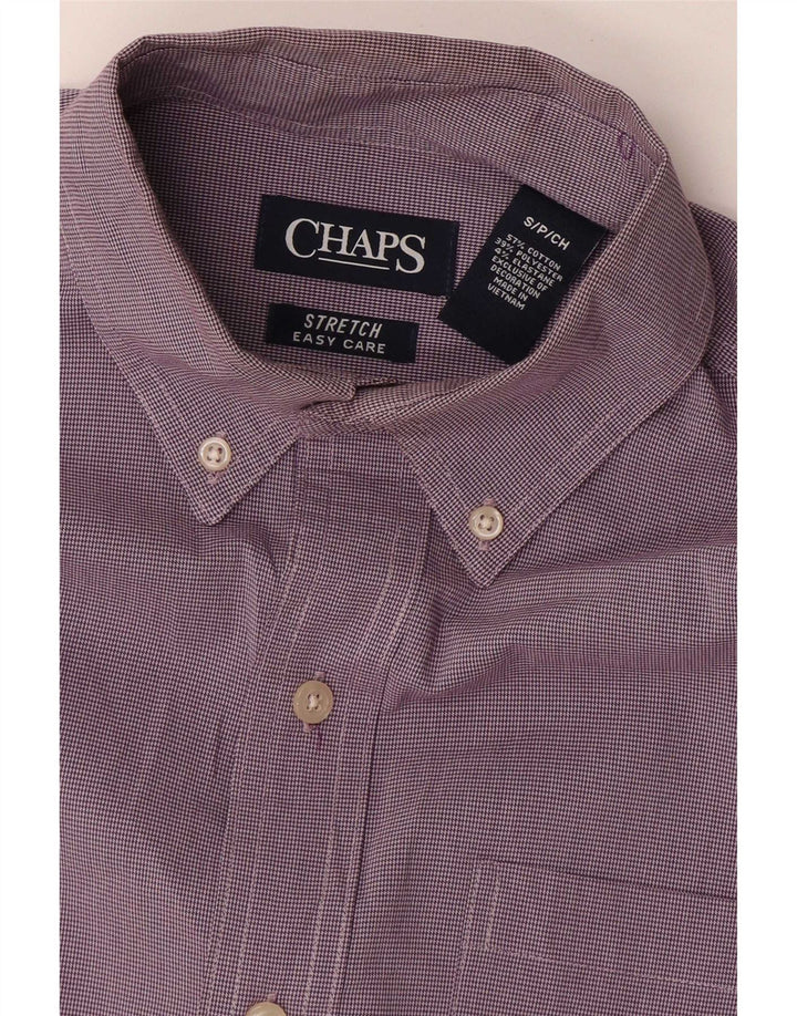 Chaps Chemise surdimensionnée pour homme UK 10 Petit pied-de-poule violet en coton