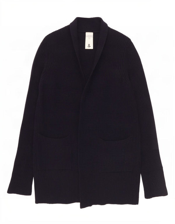 Jigsaw Cardigan long surdimensionné pour femme UK 10 Petit Bleu marine