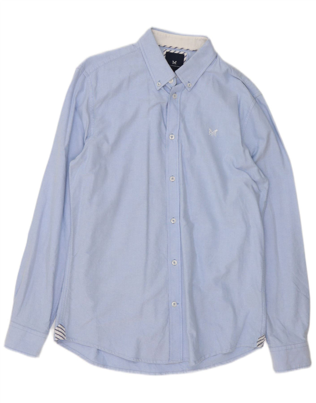 CREW CLOTHING Chemise Slim Fit Homme Bleu Moyen Coton