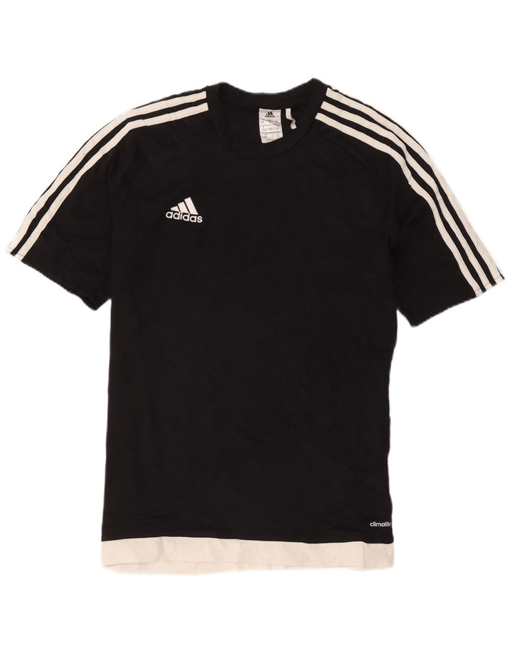 Adidas Hommes Climalite T-Shirt Haut Noir Colorblock Polyester