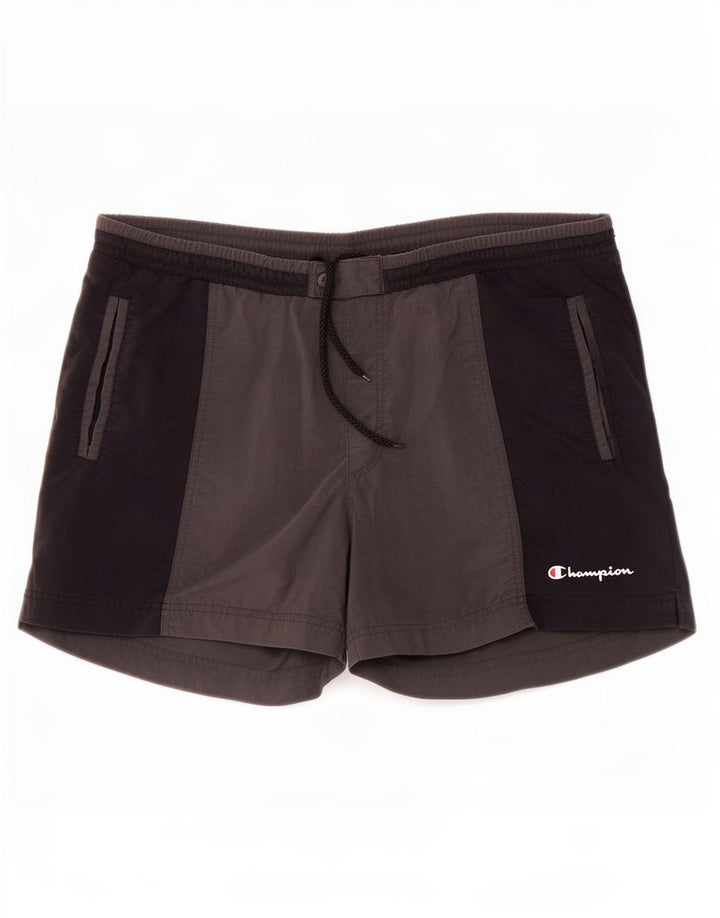 Champion Short de Bain Homme Gris Moyen Colourblock