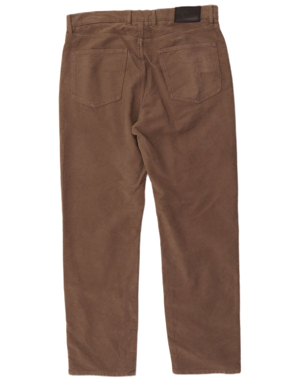 Marks & Spencer Pantalon décontracté droit pour homme W34 L31 Gris Coton
