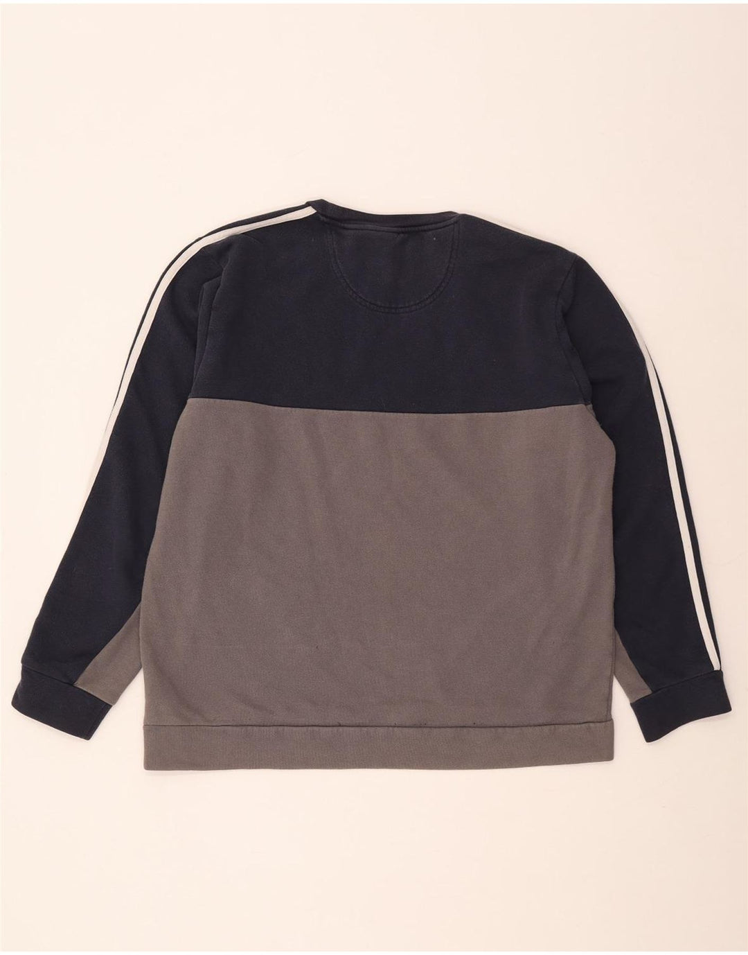 Adidas Sweatshirt Jumper XL Gris Colorblock Coton