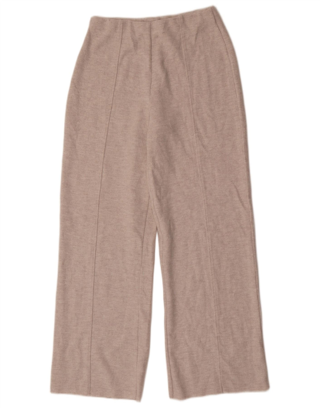 Zara Pantalon large en tricot pour femme Petit W28 L30 Gris Polyester