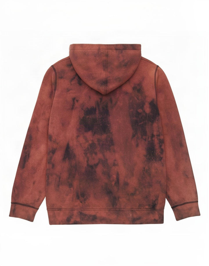 Asics Sweat à Capuche Graphique Homme Marron Moyen Tie Dye