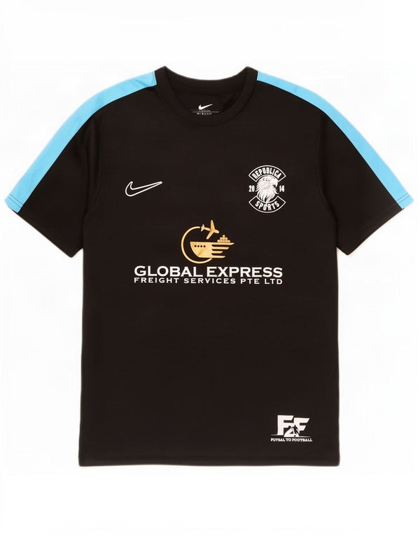 Nike Hommes Dri Fit Slim Graphic T-Shirt Haut 2XL Noir Colorblock Polyester