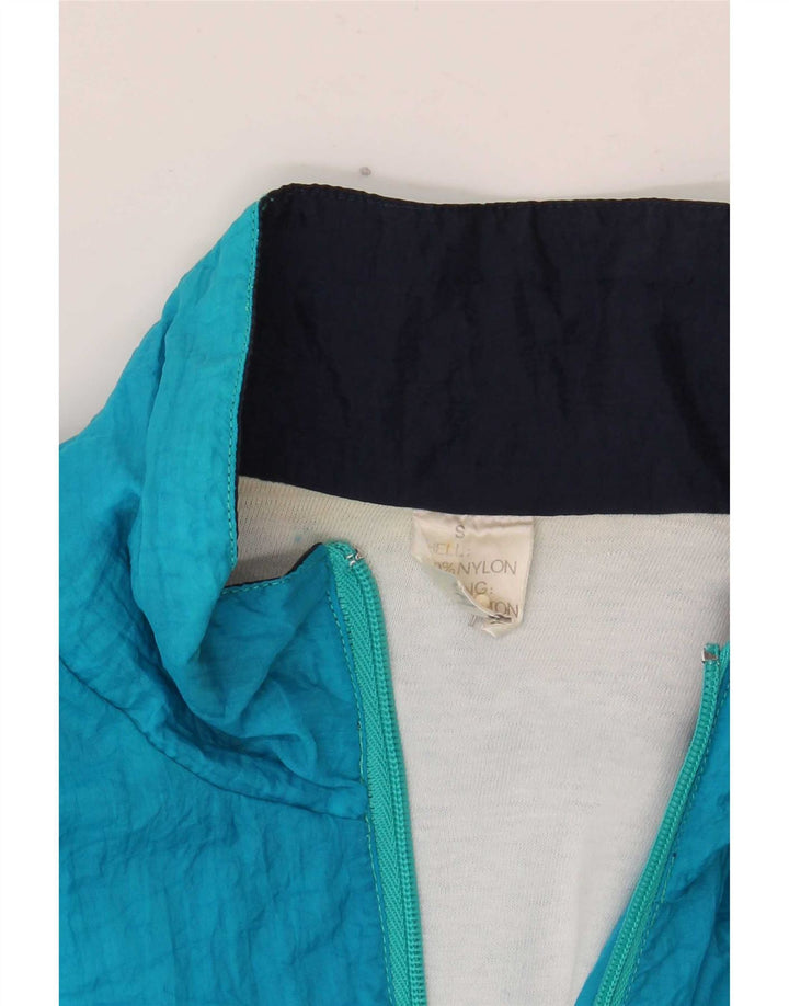 Vintage Mens Loose Fit Survêtement Top Veste Petit Colorblock Multicolore