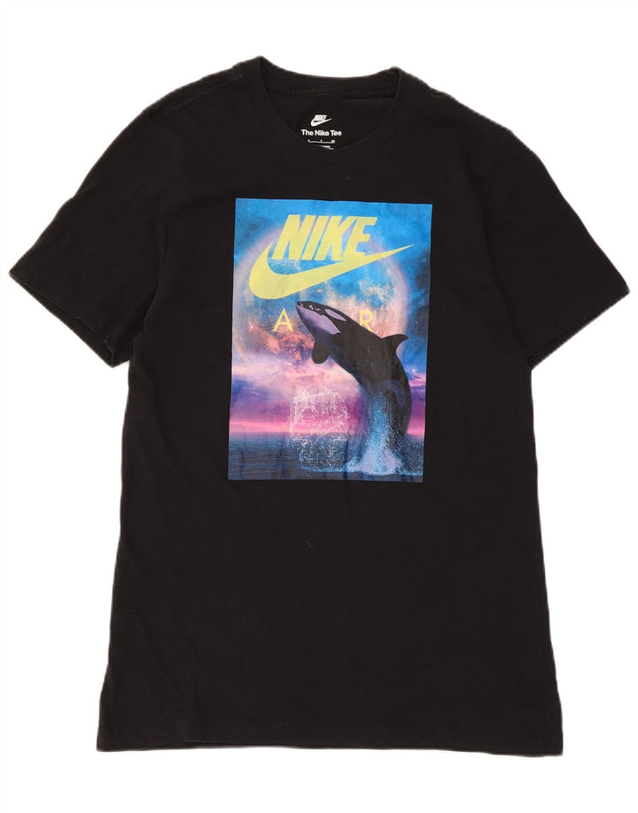 Nike T-shirt graphique pour homme en coton noir Taille S