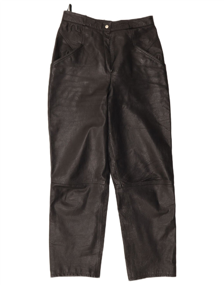 Pantalon en cuir femme vintage W28 L30 Noir