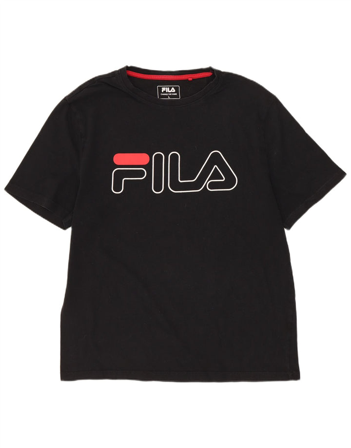 FILA T-Shirt Graphique Homme Grand Noir