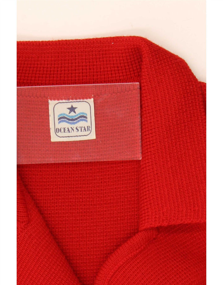 Ocean Star Veste blazer en tricot double boutonnage pour femme UK 14 Rouge moyen