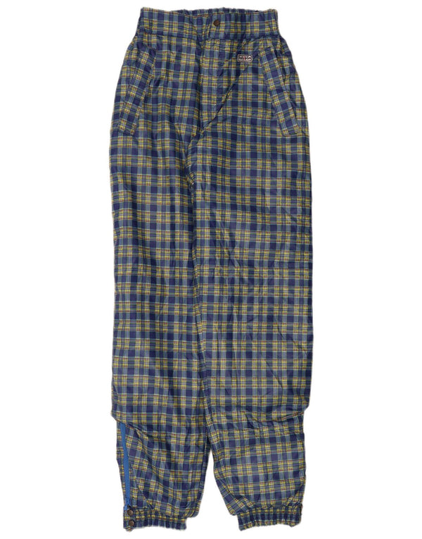 Pantalon coupe-vent taille haute femme vintage IT 44 Medium W26 L32 Navy Bl