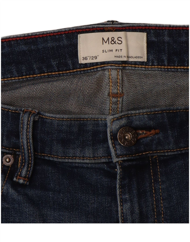 Marks & Spencer Jean Slim Homme W36 L29 Bleu Coton