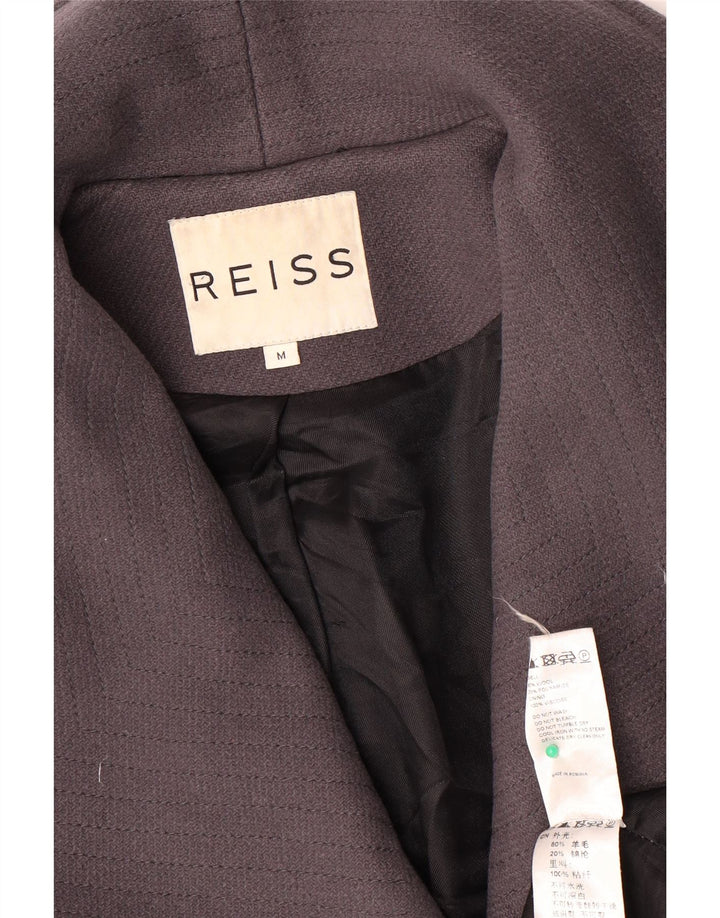 Reiss Manteau Femme UK 44 Laine Gris Moyen