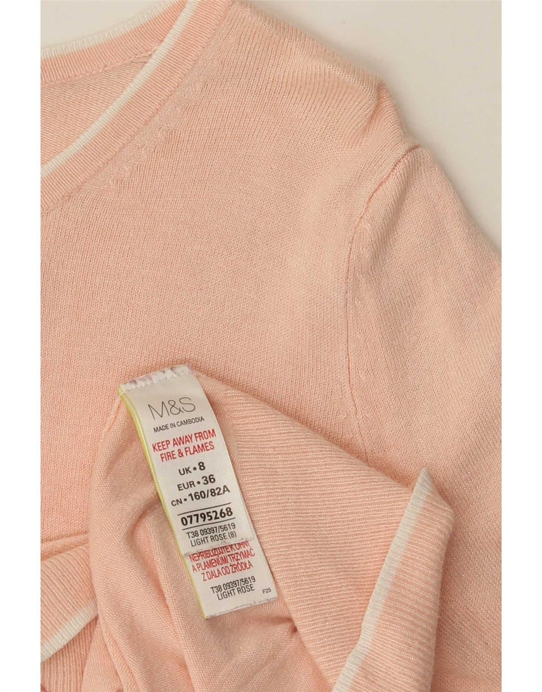 Marks & Spencer Pull Cardigan Femme UK 8 Petite Viscose Rose
