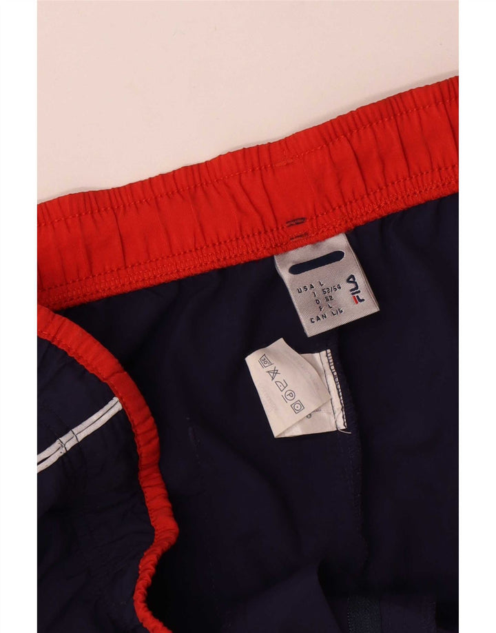 Fila Homme Pantalon De Survêtement Large Bleu Marine Polyamide