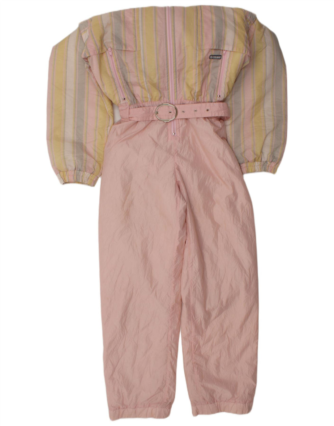 Colmar Combinaison De Ski À Capuche Femme IT 42 Petit Rose Rayé Polyamide