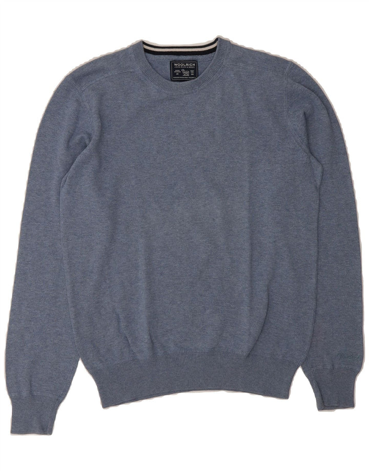 WOOLRICH Mens Crew Neck Jumper Sweater XS Blue Vintage Woolrich and Second-Hand Woolrich from Messina Hembry 