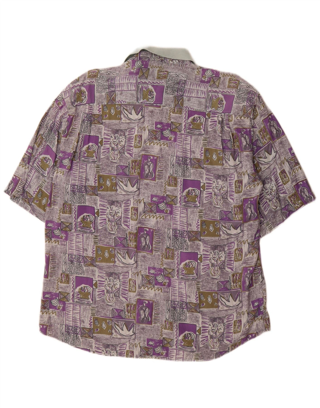 Globe Trotter Chemise à manches courtes pour homme Taille 41/42 Large Multicolore