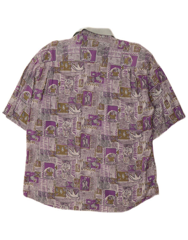 Globe Trotter Chemise à manches courtes pour homme Taille 41/42 Large Multicolore