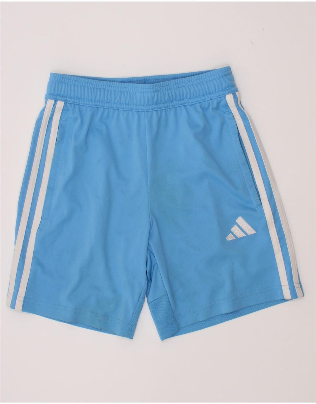 Short de sport Adidas garçon 9-10 ans bleu polyester