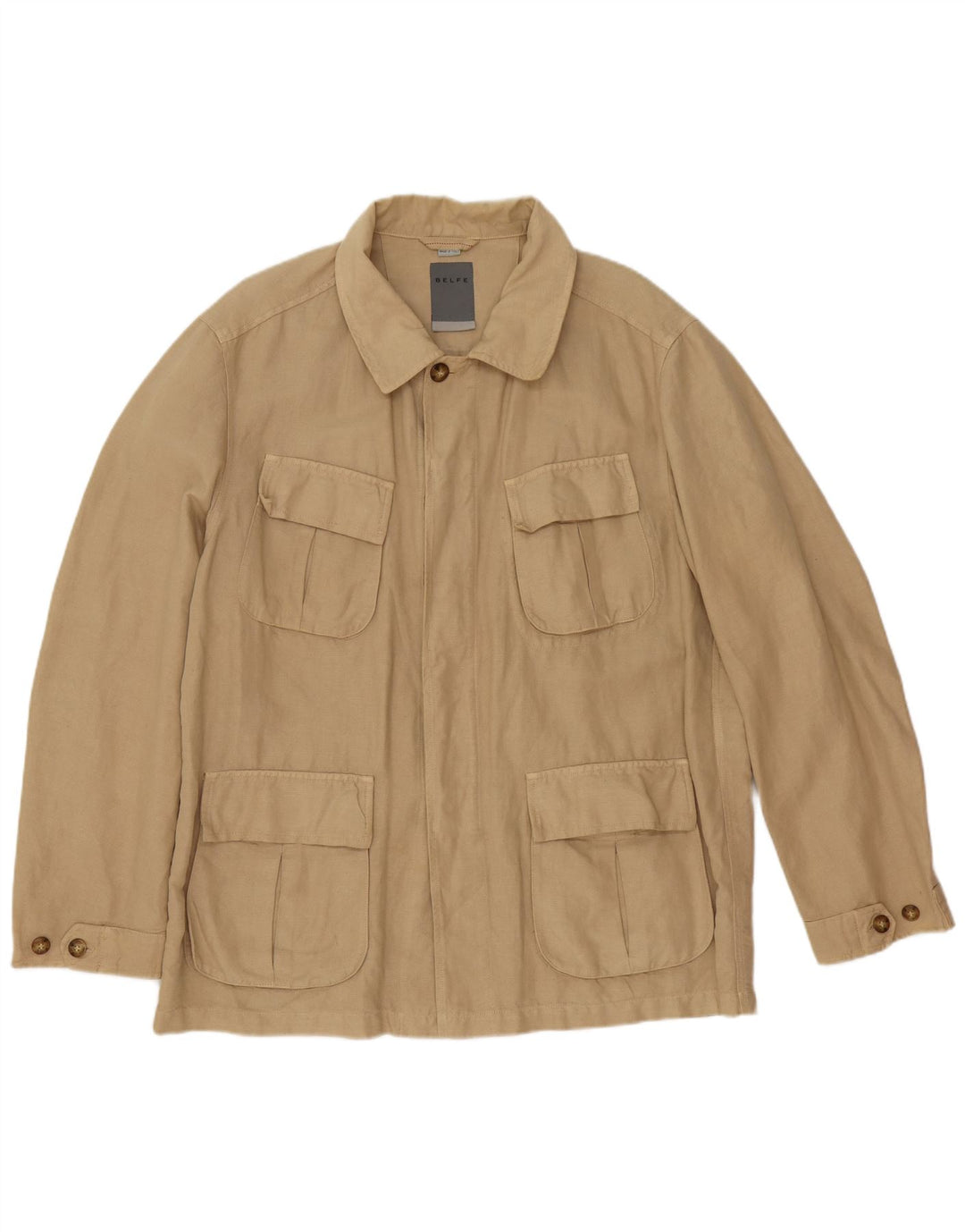 Belfe Veste utilitaire pour homme UK 44 2XL Coton beige