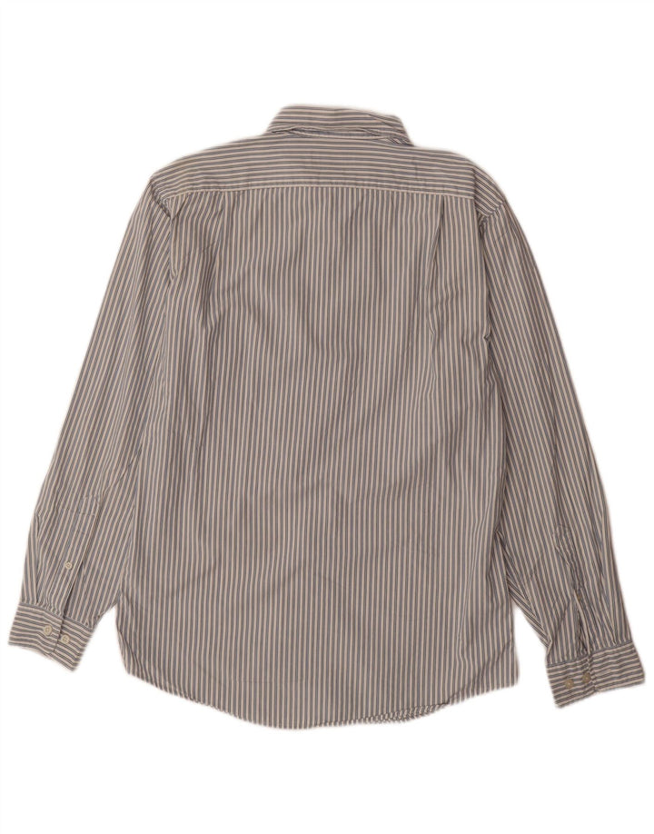 EDDIE BAUER Chemise classique pour homme en coton à fines rayures bleues