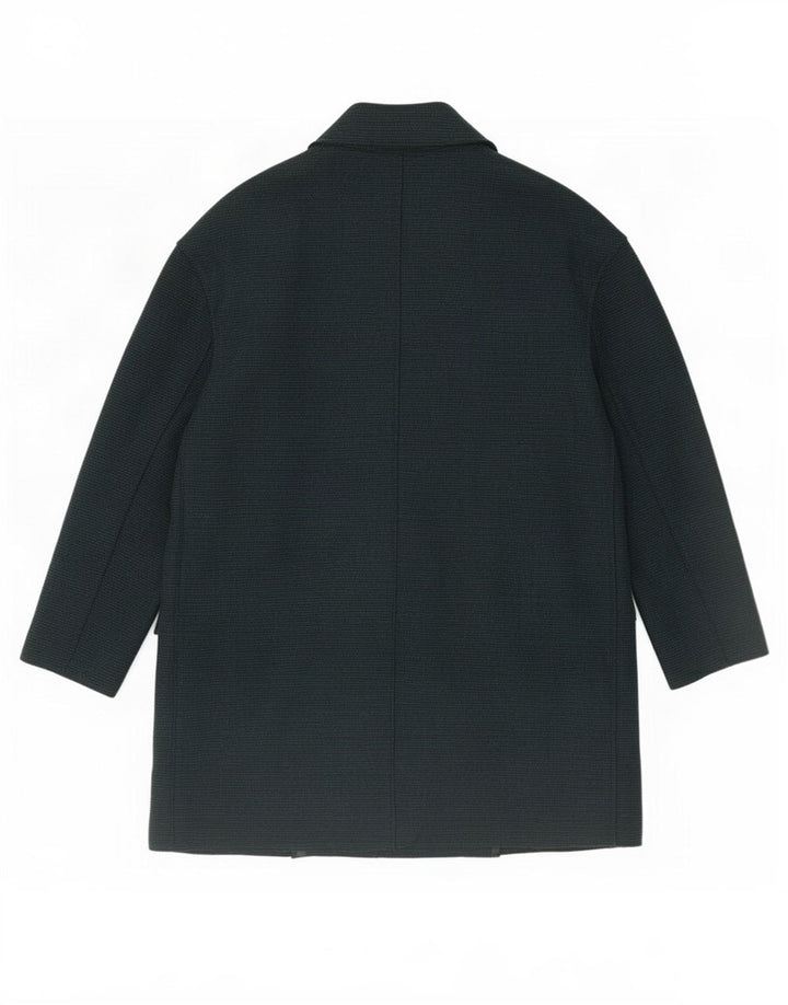 Zara Manteau surdimensionné à double boutonnage pour femme UK 4 XS Vert Polyester