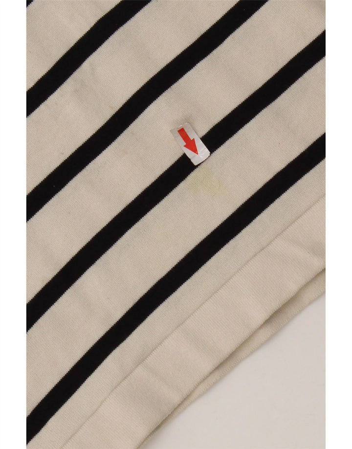 Massimo Dutti Polo Homme Coton Rayé Blanc Moyen
