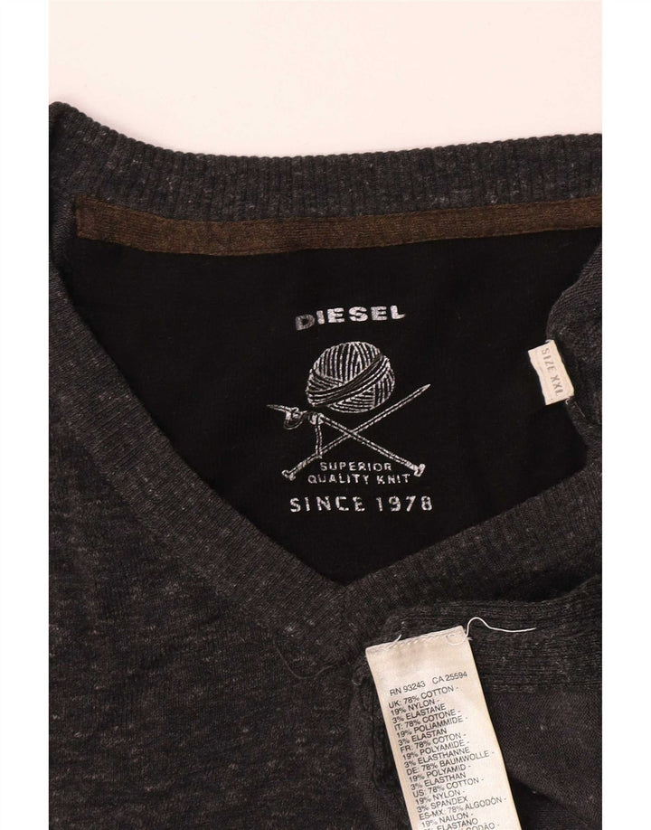 Diesel Pull col V pour homme 2XL Gris Coton