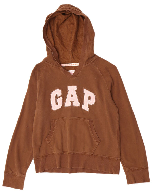 Gap Girls Graphic Regular Fit Sweat à capuche 9-10 ans Large Marron Coton